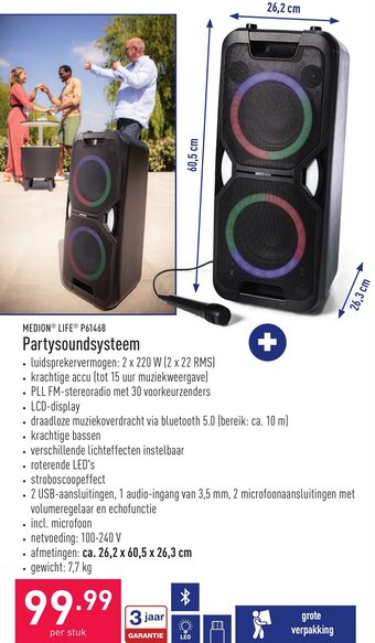 ALDI Medion life P61468 partysoundsysteem aanbieding