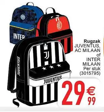Cora Rugzak Juventus, Ac Milaan Of Inter Milaan Per Stuk aanbieding