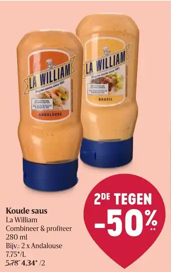 Koude Saus La William Combineer & Profiteer, 280 ml