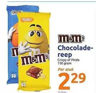 Action M&m's Chocoladereep aanbieding