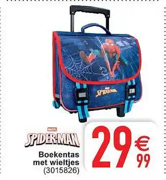 Cora Boekentas Met Wieltjes Spider-man aanbieding