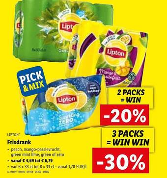Lidl Lipton Frisdrank aanbieding