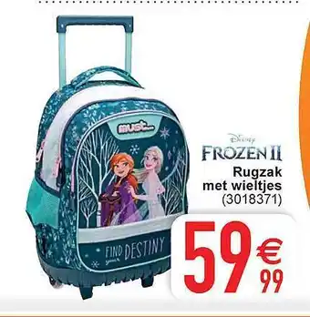 Cora Rugzak Met Wieltjes Disney Frozen II aanbieding
