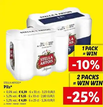 Lidl Stella Artois Pils aanbieding
