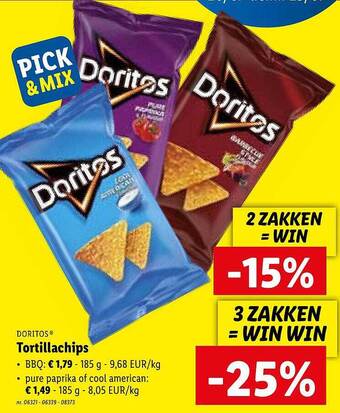 Lidl Doritos Tortillachips aanbieding