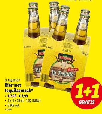Lidl Bier Met Tequilasmaak aanbieding