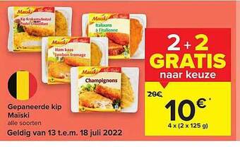 Carrefour Gepaneerde Kip Maïski aanbieding