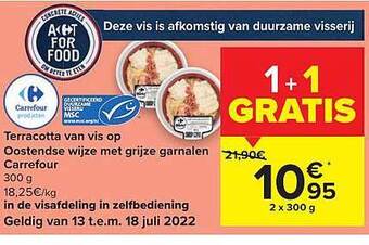 Carrefour Terracotta Van Vis Op Oostendse Wijze Met Grijze Garnalen aanbieding