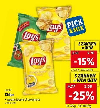 Lidl Lay's Chips aanbieding