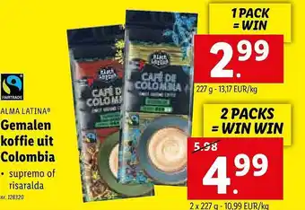 Lidl Gemalen Koffie Uit Colombia aanbieding