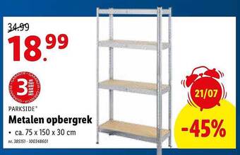 Lidl Metalen Opbergrek aanbieding
