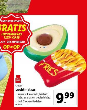 Lidl Luchtmatras aanbieding