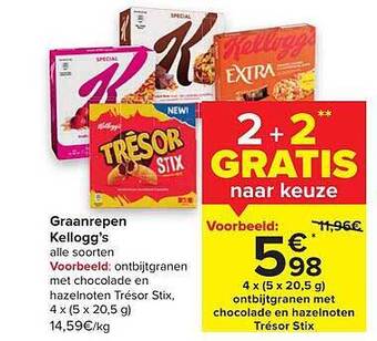 Carrefour Graanrepen Kellogg's aanbieding