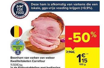 Carrefour Beenham Van Varken Van Weleer aanbieding