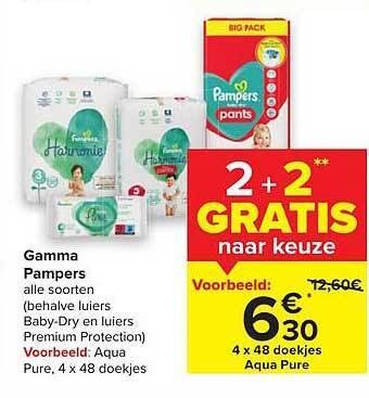 Carrefour Gamma Pampers aanbieding