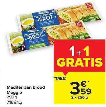 Carrefour Mediterraan Brood Meggle aanbieding