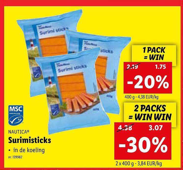 Surimisticks promotie bij Lidl