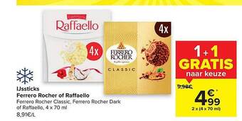 Carrefour Ijssticks Ferrero Rocher Of Raffaello aanbieding