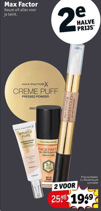 Kruidvat Max Factor aanbieding