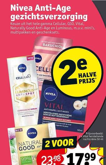 Kruidvat Nivea Anti-age Gezichtsverzorging aanbieding