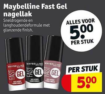 Kruidvat Maybelline Fast Gel Nagellak aanbieding