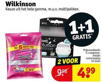 Kruidvat Wilkinson aanbieding