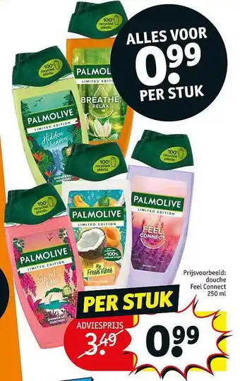 Kruidvat Palmolive Douche Feel Connect 250 Ml aanbieding