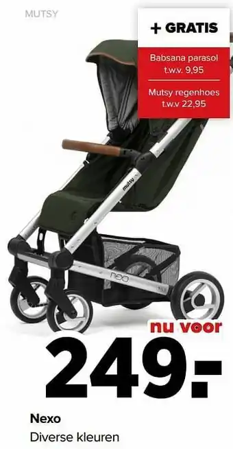 Baby-Dump Nexo diverse kleuren aanbieding