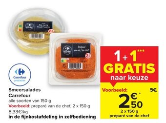 Carrefour Smeersalades Carrefour aanbieding
