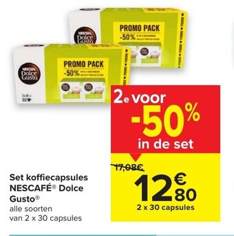 Carrefour Nescafe Dolce Gusto Set koffiecapsules aanbieding