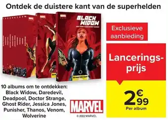Marvel 10 albums om te ontdekken: Black Widow, Daredevil, Deadpool, Doctor Strange, Ghost Rider, Jessica Jone, Punisher,...