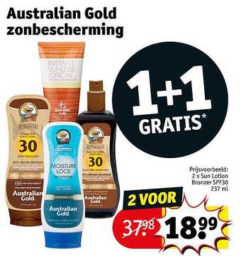 Kruidvat Australian Gold Zonbescherming aanbieding