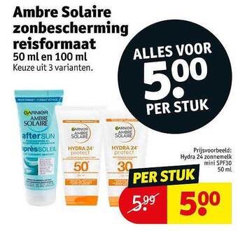 Kruidvat Ambre Solaire Zonbescherming Reisformaat aanbieding