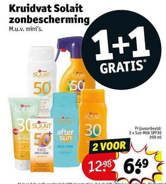 Kruidvat Kruidvat Solait Zonbescherming aanbieding