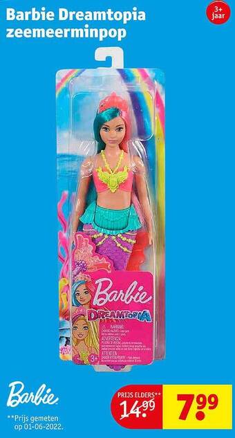 Kruidvat Barbie Dreamtopia Zeemeerminpop aanbieding