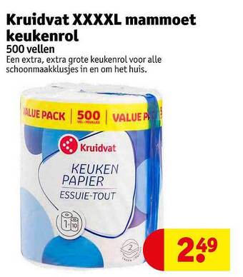Kruidvat Kruidvat Xxxxl Mammoet Keukenrol aanbieding