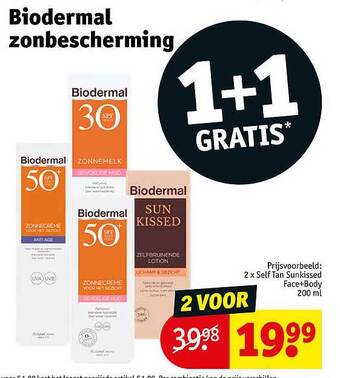 Kruidvat Biodermal Zonbescherming aanbieding