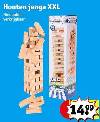 Kruidvat Houten Jenga Xxl aanbieding