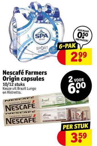 Kruidvat Nescafé Farmers Origin Capsules aanbieding