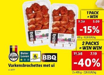 Varkensbrochettes Met Ui