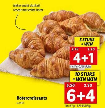 Lidl Botercroissants aanbieding