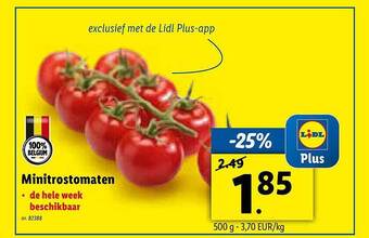 Lidl Minitrostomaten aanbieding