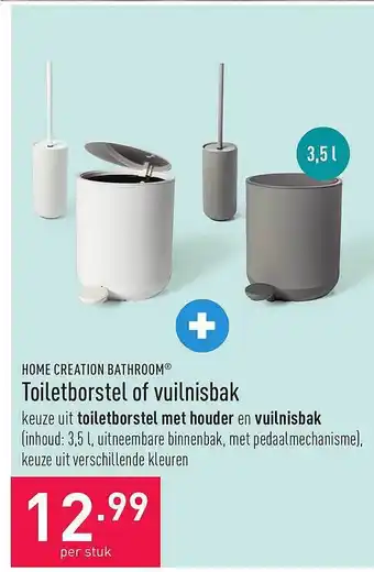 ALDI Home Creation Bathroom Toiletborstel Of Vuilnisbak aanbieding