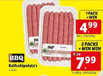 Lidl Bbq Kalfschipolata's aanbieding
