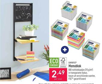 ALDI Expertiz Memoblok aanbieding