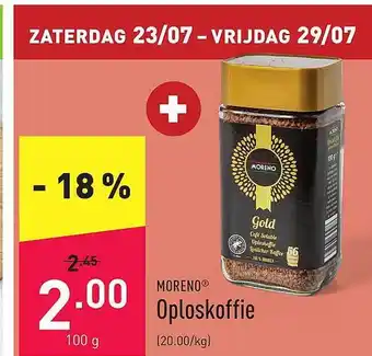 ALDI Moreno Oploskoffie aanbieding