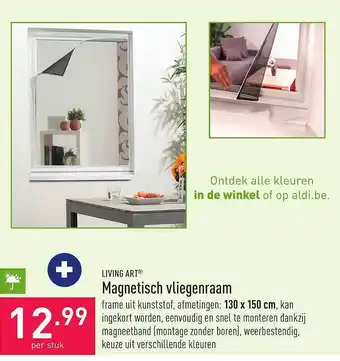ALDI Living Art Magnetisch Vliegenraam aanbieding
