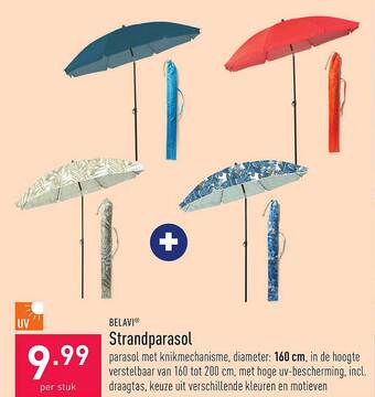 ALDI Belavi Strandparasol aanbieding