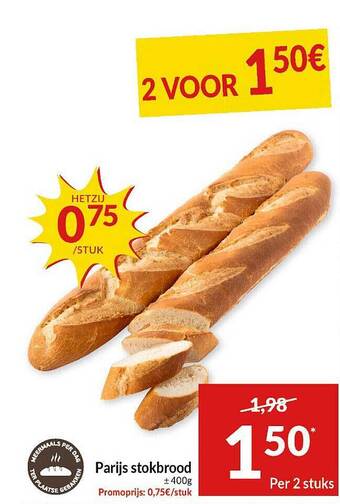 Intermarché Parijs Stokbrood aanbieding