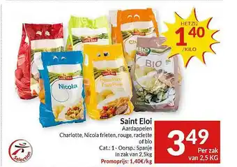 Saint Eloi Aardappelen Charlotte, Nicola Frieten, Rouge, Raclette Of Bio